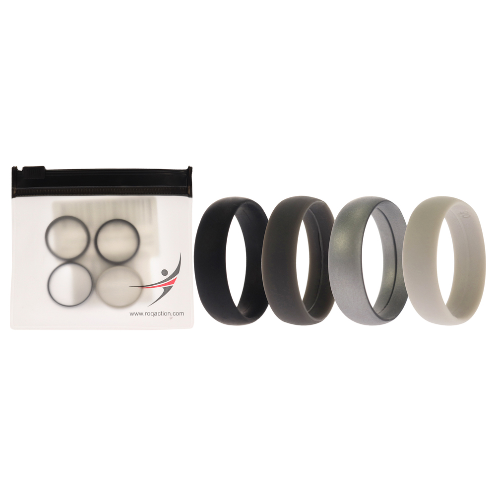 Silicone Wedding 6mm Smooth Ring by ROQ for Men - 8 mm Ring